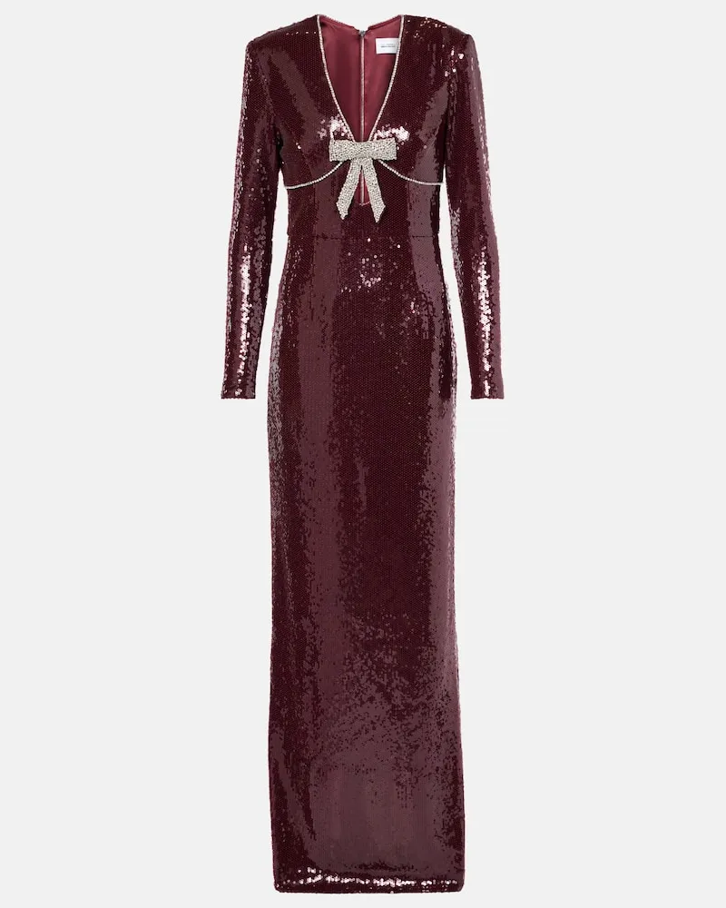 Rebecca Vallance X Nicky Hilton Robe Zelda mit Pailletten Rot