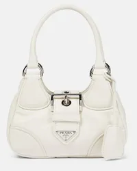 Prada Schultertasche Moon Small aus Leder Weiss