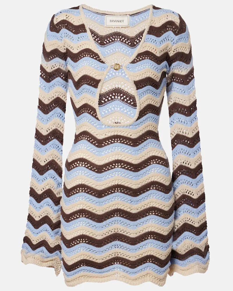 BANANHOT Minikleid Rey aus einem Baumwollgemisch Blau