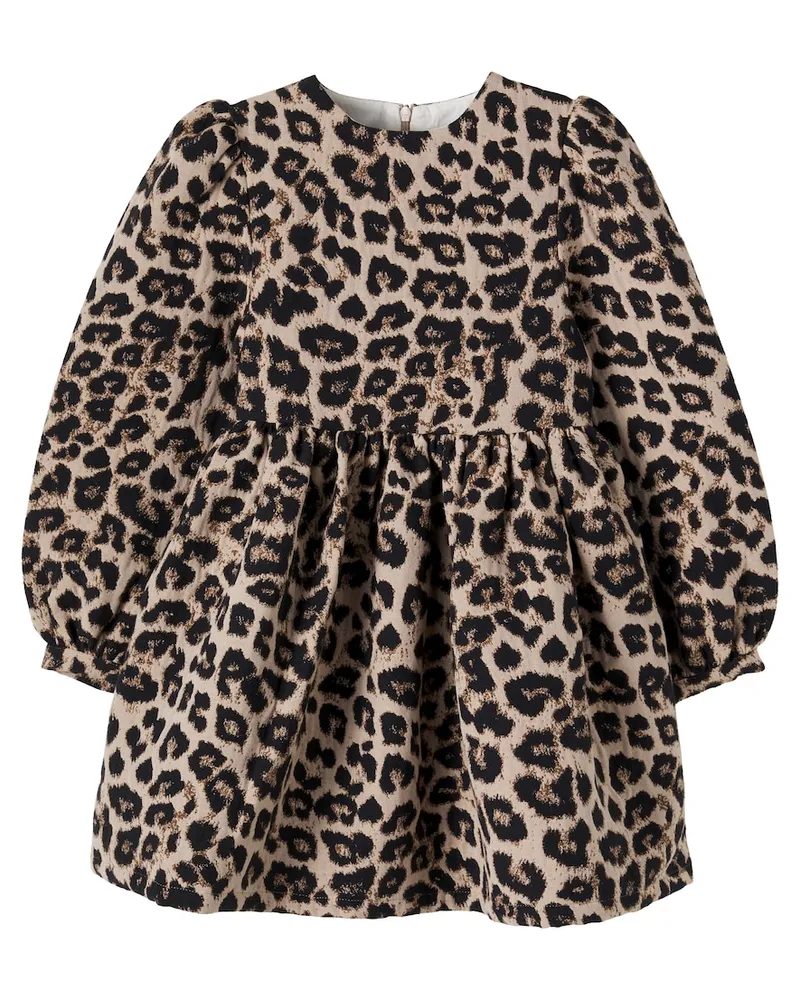 The New Society Kleid Mossie aus Jacquard Braun