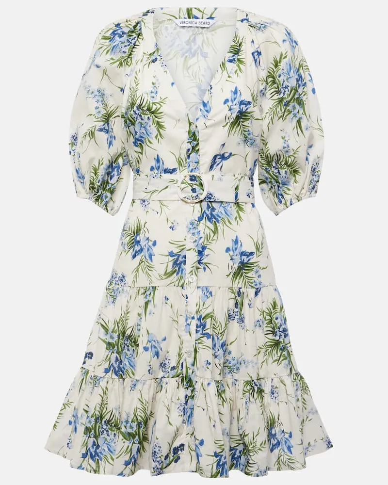 Veronica Beard Minikleid Dewey aus Baumwolle Weiß
