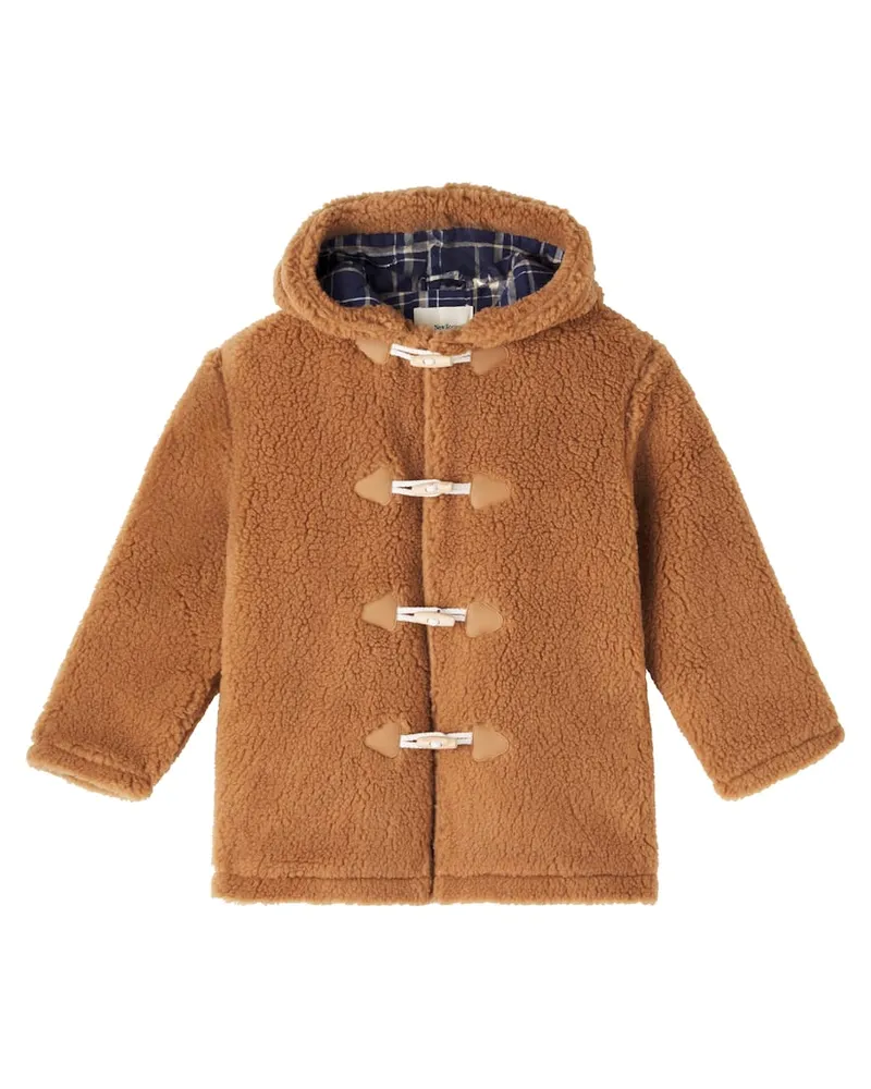 The New Society Dufflecoat Ninette aus Teddyfleece Braun