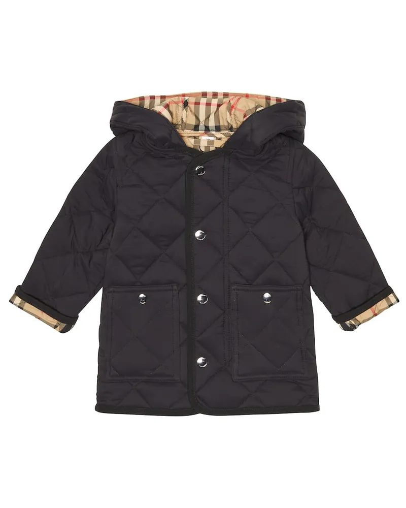 Burberry Baby Steppjacke Schwarz