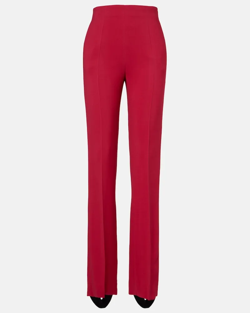 Valentino Garavani Gerade Hose aus Crêpe Rosa