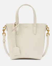 Saint Laurent Tote Toy Shopping Mini aus Leder Weiss