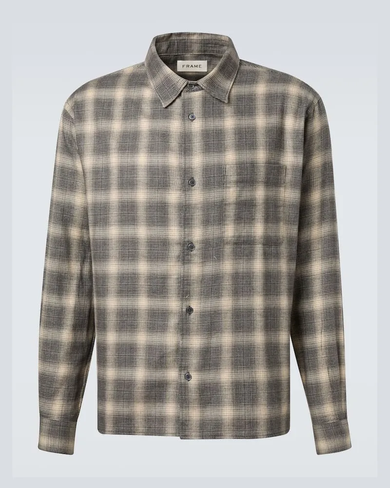 Frame Denim Hemd aus Baumwolle Grau