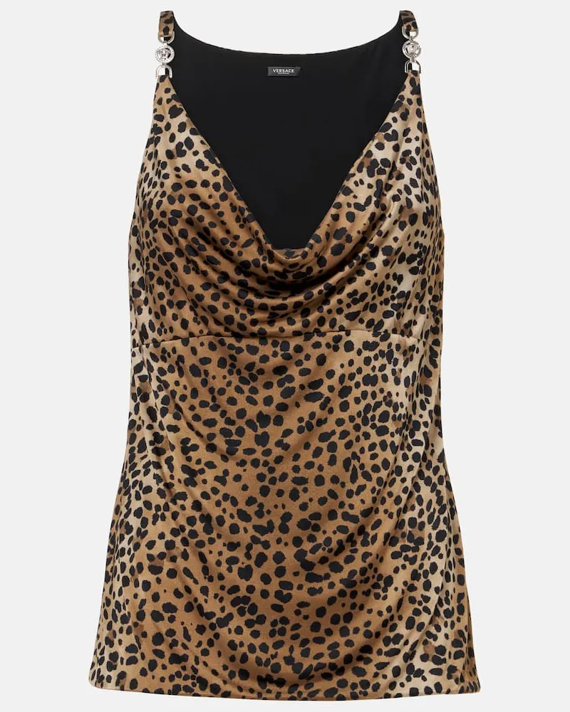 Versace Bedrucktes Top Medusa ’95 Braun