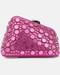 ATTICO Verzierte Clutch Midnight aus Leder Pink