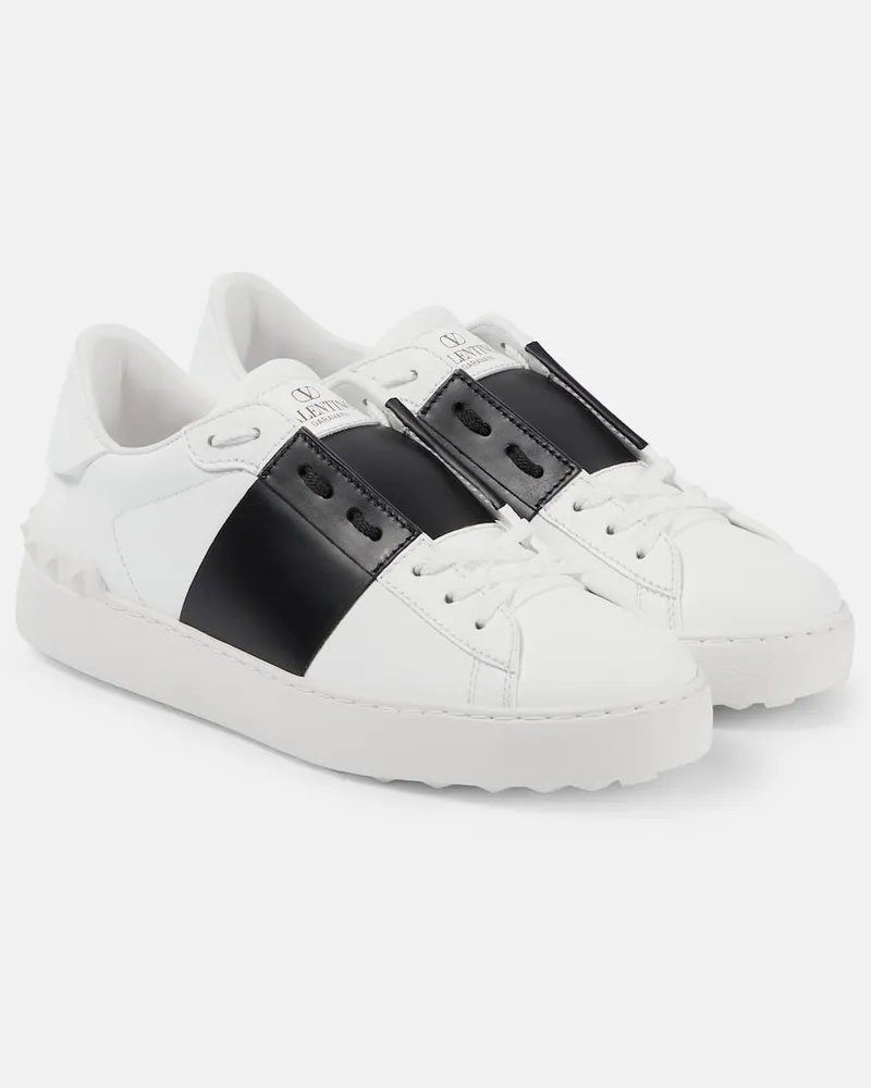 Valentino Garavani Sneakers Open aus Leder Weiß