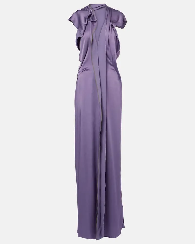 Victoria Beckham Robe aus Satin Lila