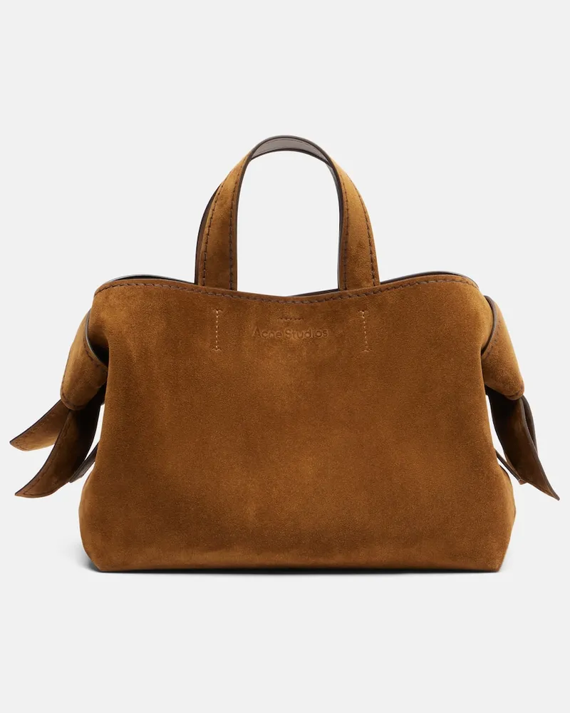 Acne Studios Tote Bag Musubi Large aus Veloursleder Braun