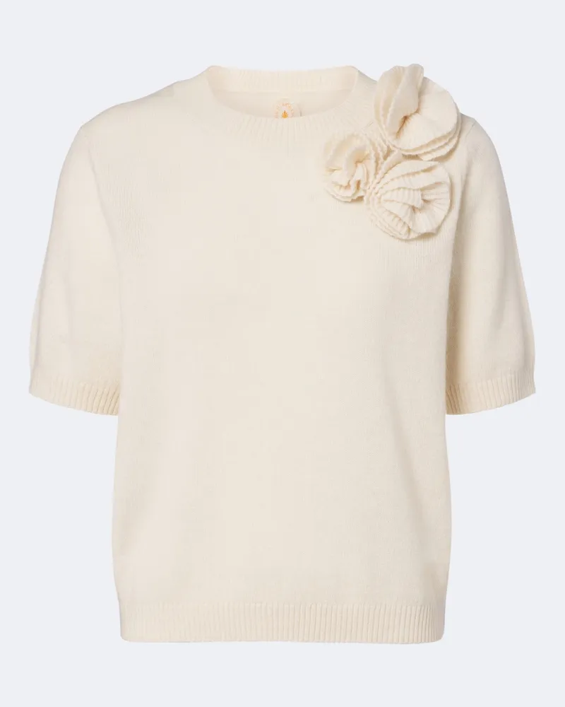 Jardin des Orangers Pullover aus Wolle und Kaschmir Weiß