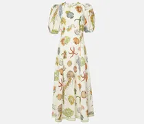 Alémais Midikleid Sea aus Leinen