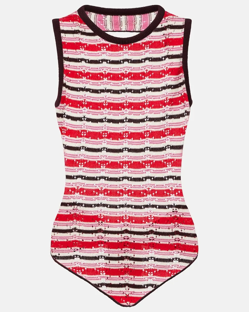 ATTICO Body aus Häkelstrick Multicolor