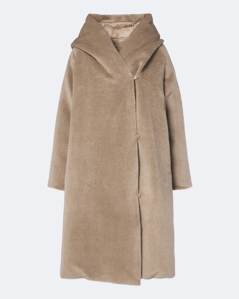 Max Mara The Cube Daunenmantel aus Alpakawolle und Wolle Beige