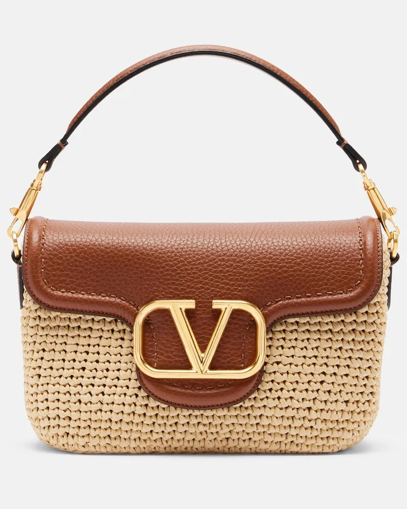 Valentino Garavani Schultertasche Alltime Small Beige