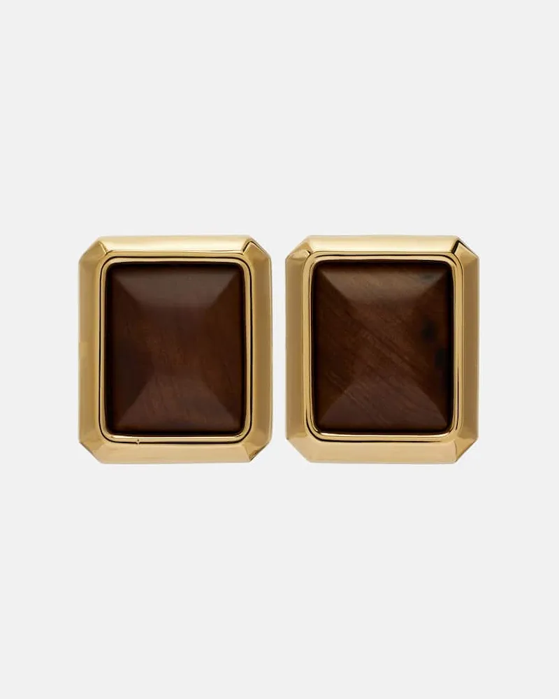 Jacquemus Ohrringe Carré Braun