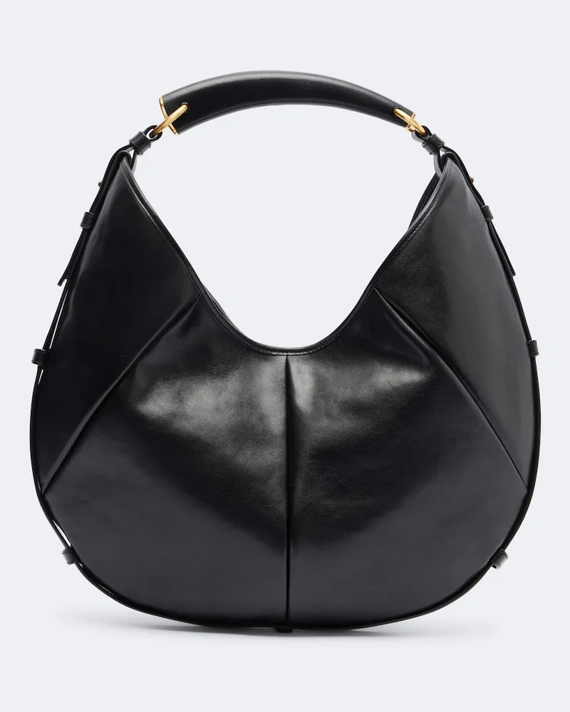 Saint Laurent Schultertasche Mombasa Medium aus Leder Schwarz