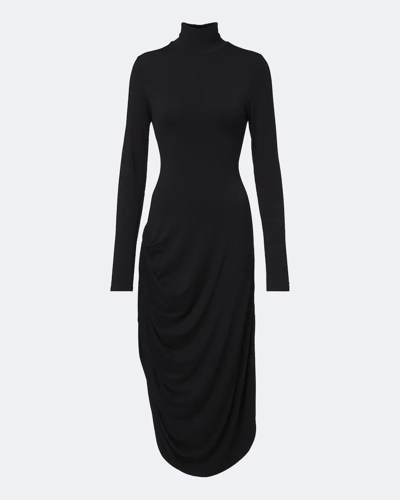 Proenza Schouler Midikleid Imogen aus Jersey Schwarz