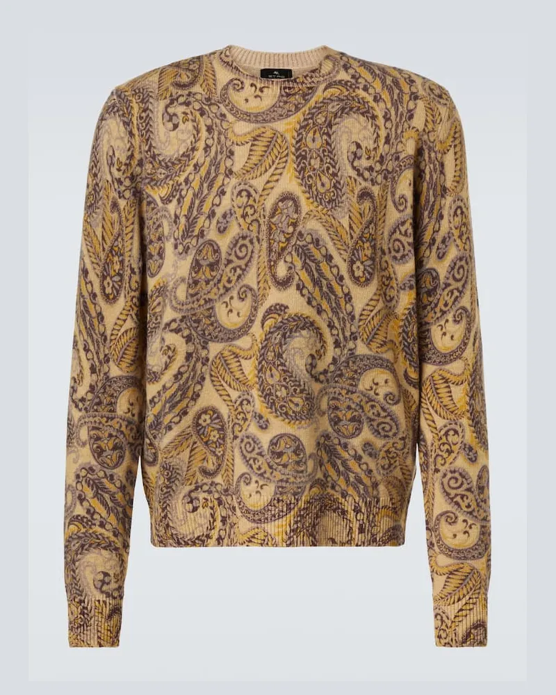 Etro Pullover aus Woll-Jacquard Gelb