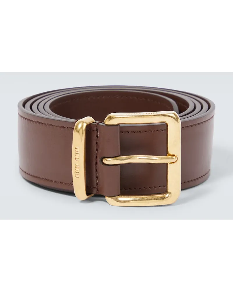 Miu Miu Gürtel aus Leder Braun