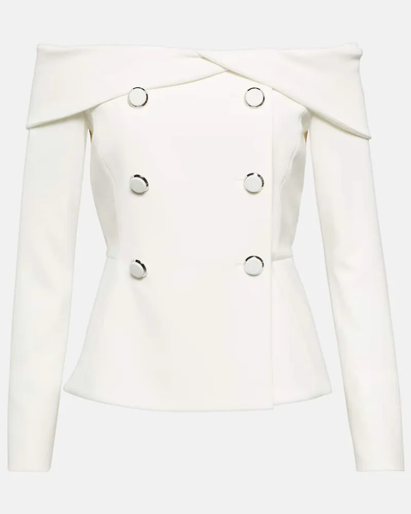 Max Mara Bridal Blazer aus Cady Weiß