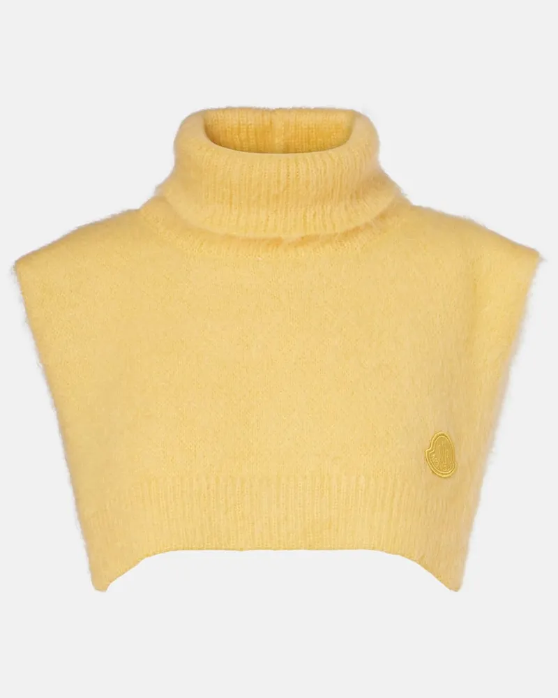 Moncler Schal aus einem Wollgemisch Gelb