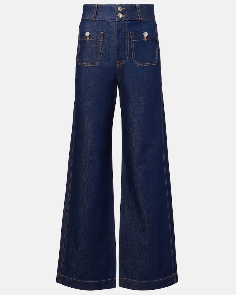 Veronica Beard Wide-Leg Jeans Taylor Blau