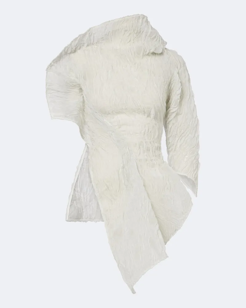 Maticevski Top Scintilla aus Georgette Weiß