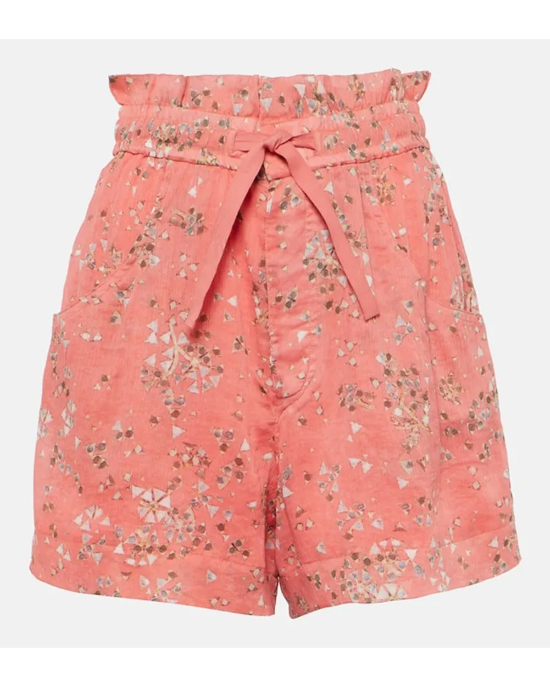 Isabel Marant Shorts Ceyane aus Baumwolle und Seide Multicolor