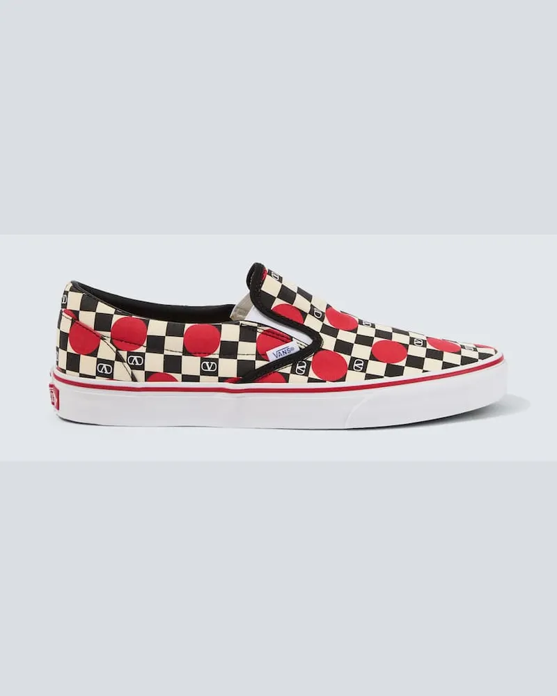 Valentino Garavani X Vans Slip-Ons VLogo aus Canvas Weiß