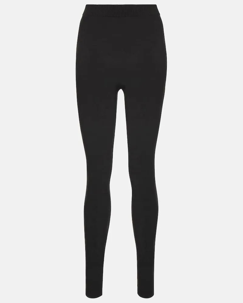 Loro Piana Leggings Dream aus einem Wollgemisch Schwarz