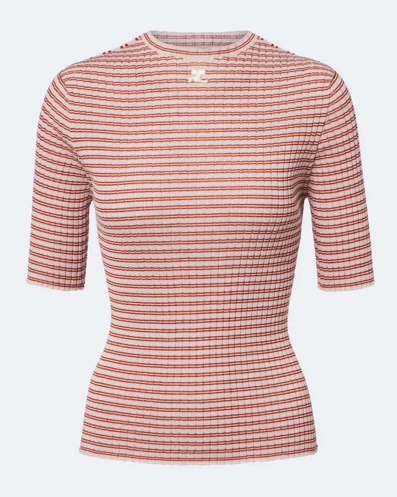 Courrèges Courrèges T-Shirt aus einem Baumwollgemisch Rosa
