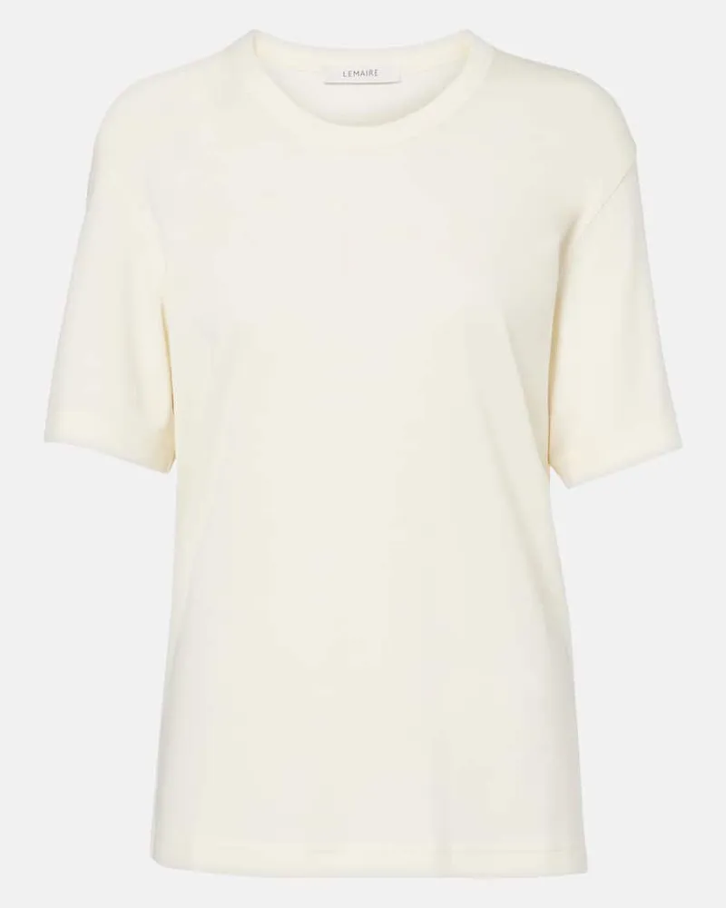 Christophe Lemaire T-Shirt aus Baumwoll-Jersey Weiß