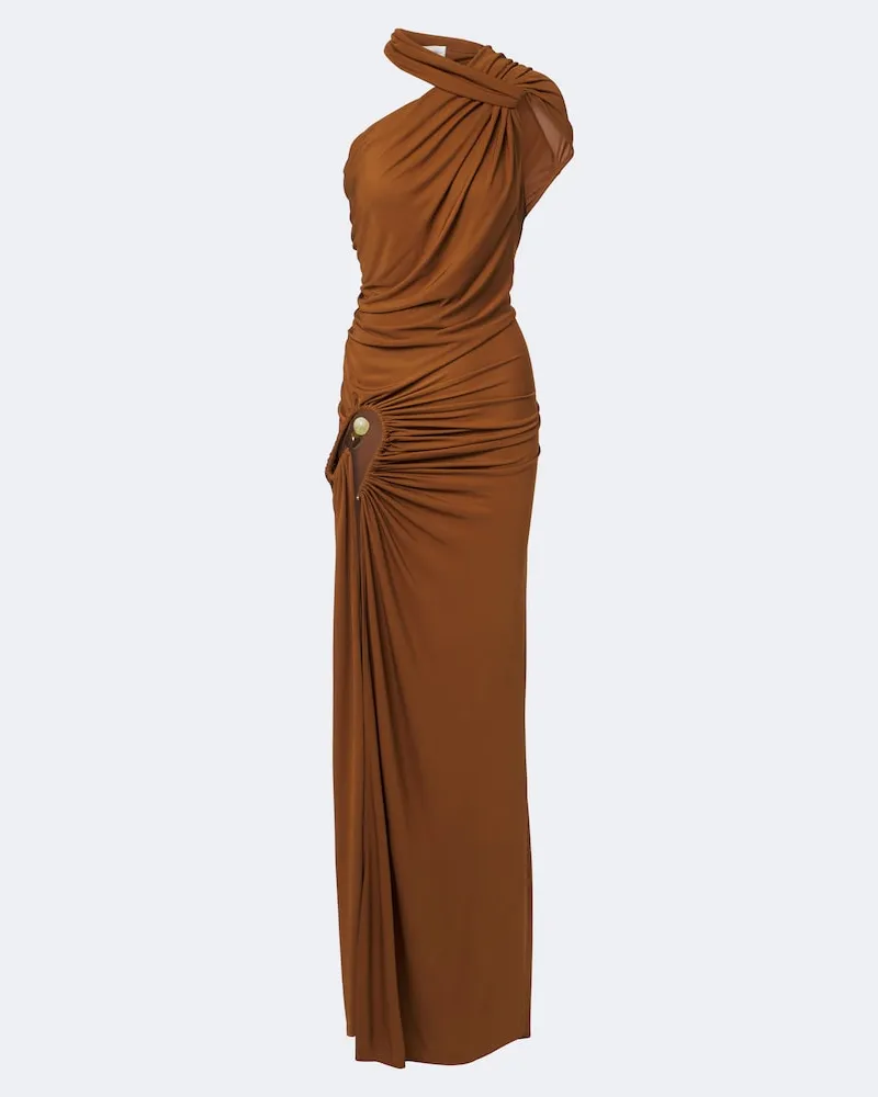 Christopher Esber Robe Helix mit Kristallen Braun