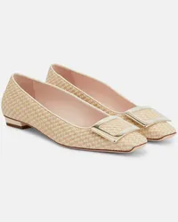 Roger Vivier Ballerinas Belle Vivier aus Boucle Beige