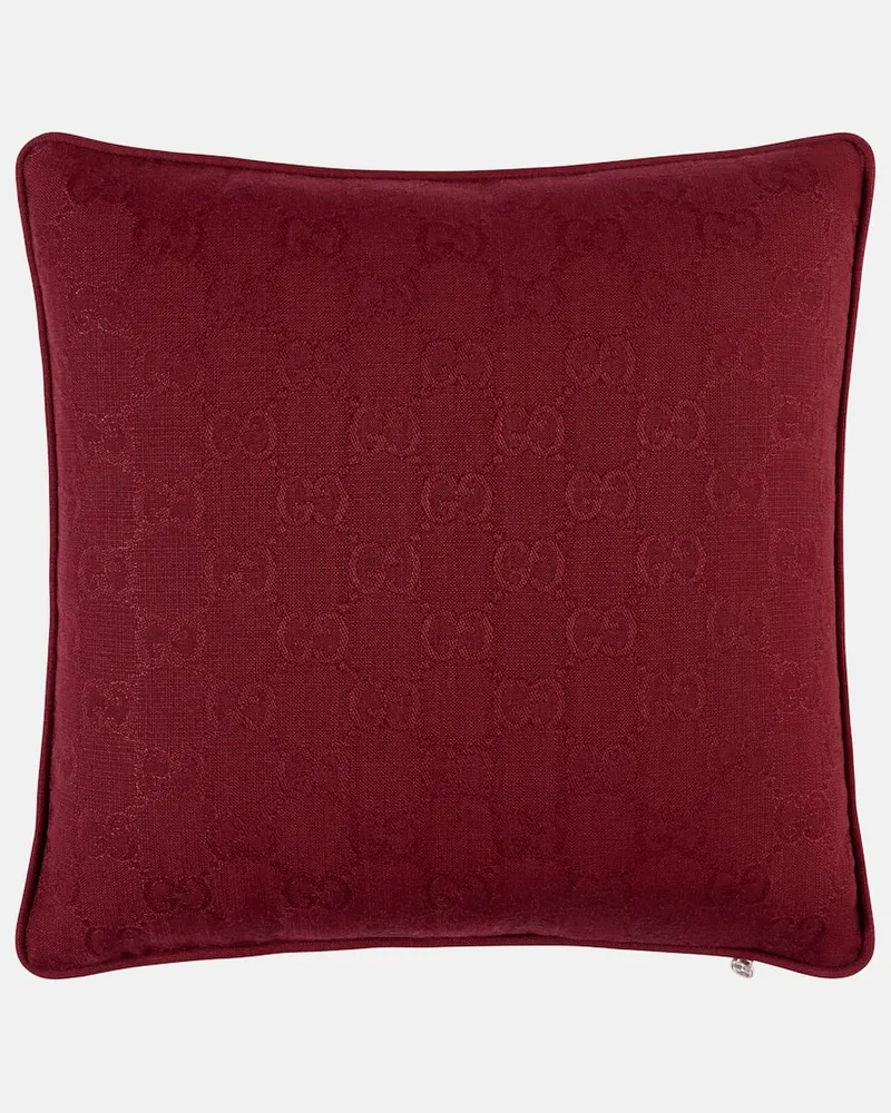 Gucci Kissen GG aus Jacquard Rot