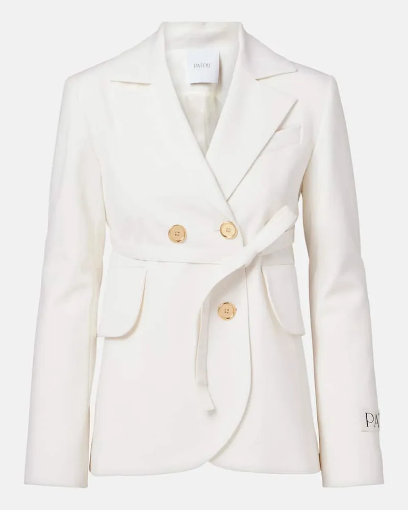 Patou Blazer aus einem Wollgemisch Weiß