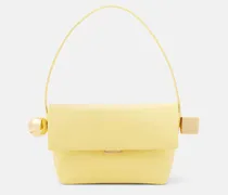 Schultertasche Rond Carré aus Leder