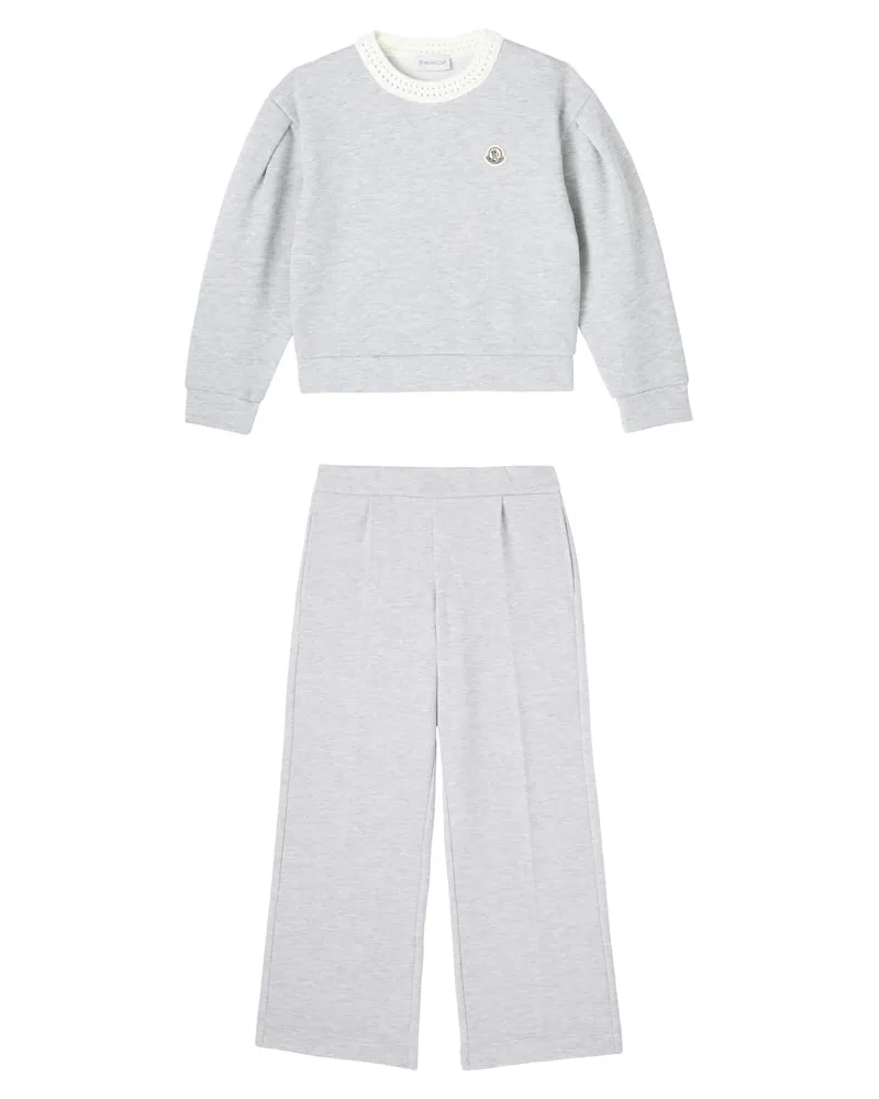 Moncler Set aus Sweatshirt und Jogginghose Grau
