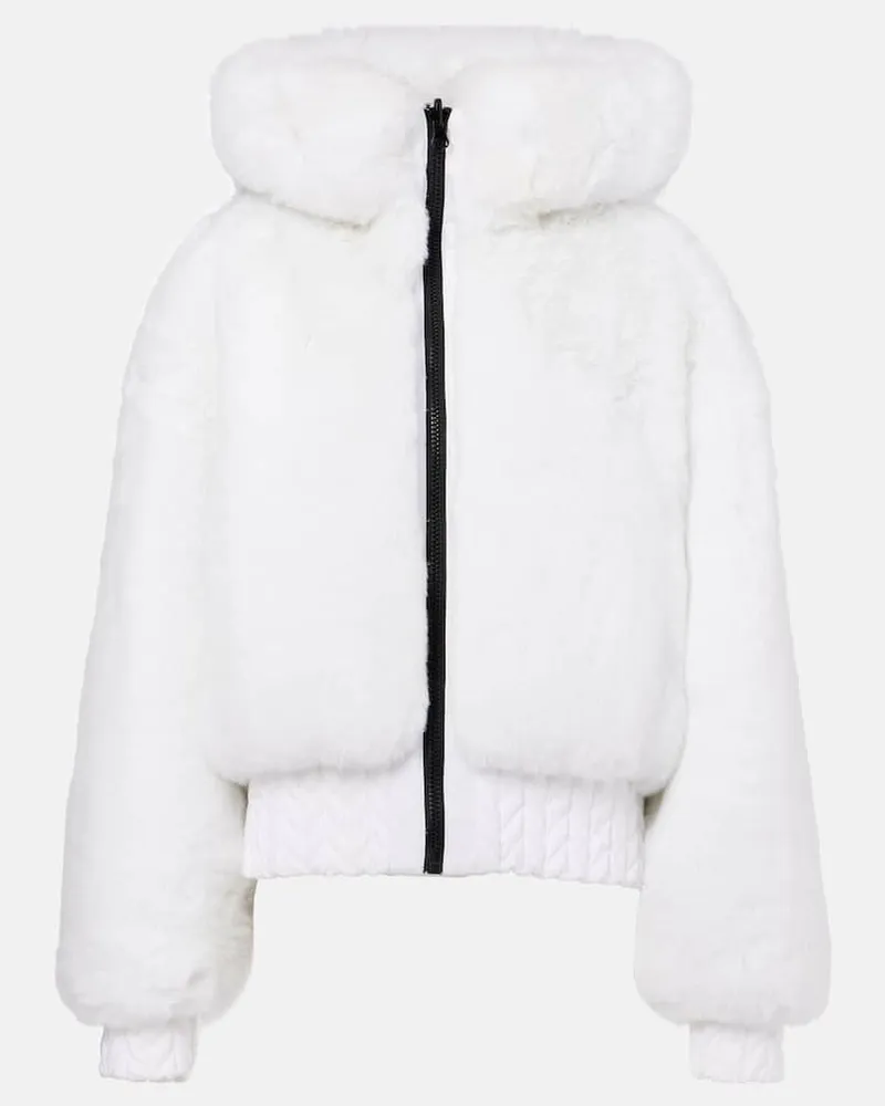 GOLDBERGH Wendbare Skijacke Indira aus Faux Fur Weiß