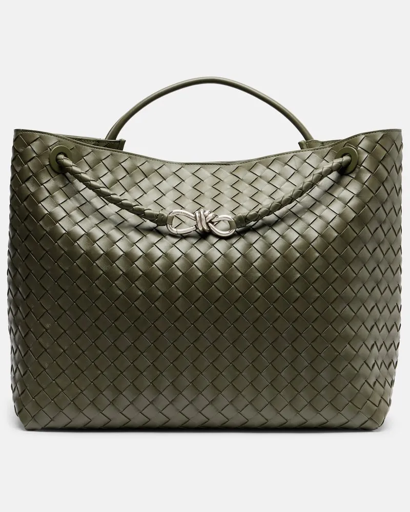 Bottega Veneta Tote Bag Andiamo Large aus Leder Grün