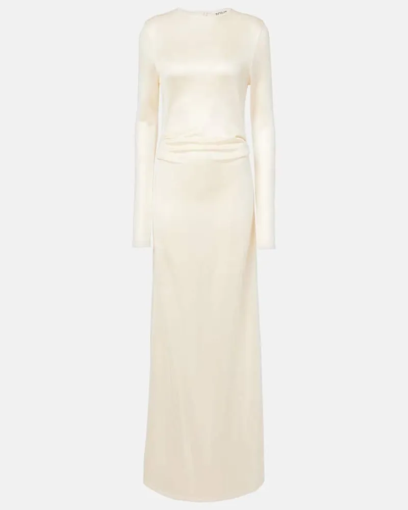 TOVE Robe Luella aus Jersey Weiß