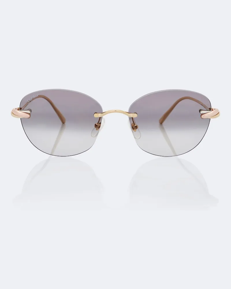 Cartier Runde Sonnenbrille Trinity De Cartier Gold
