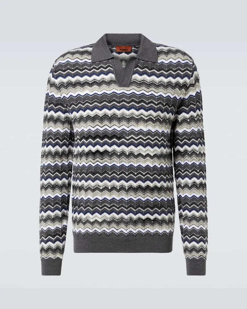 Missoni Polopullover aus Wolle und Baumwolle Multicolor