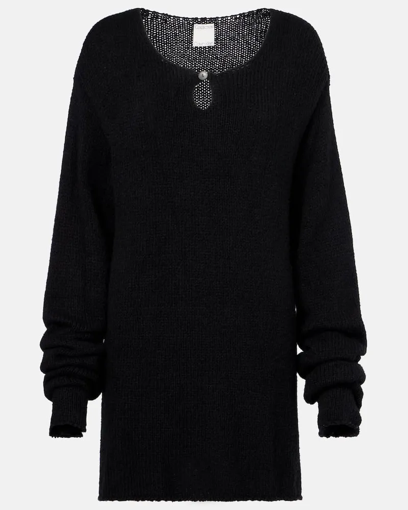 Calvin Klein Pullover aus Baumwolle, Seide und Kaschmir Schwarz