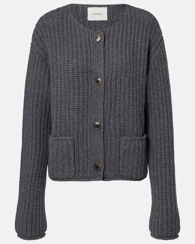 Lisa Yang Cardigan Suzie aus Kaschmir Grau