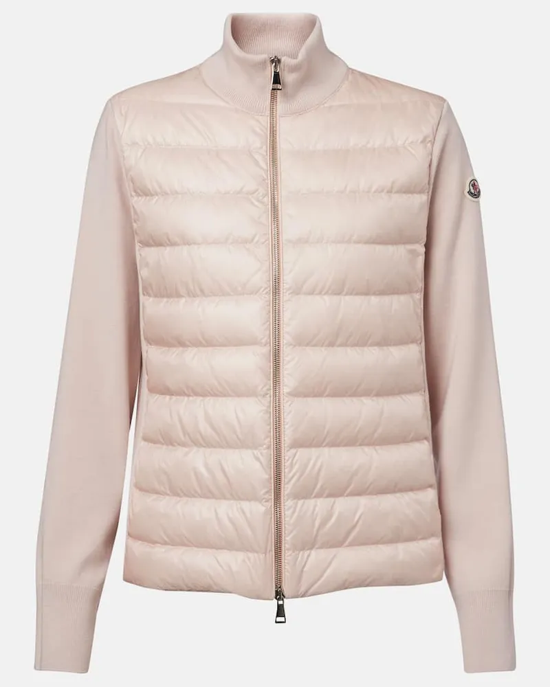 Moncler Daunenjacke mit Wolle Schwarz