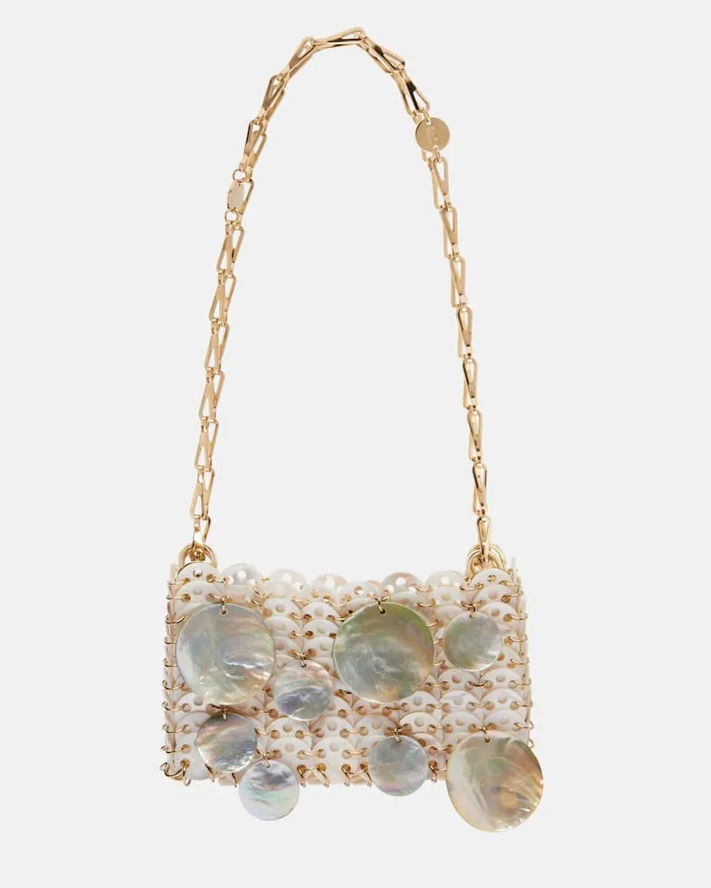 Paco Rabanne Verzierte Schultertasche 1969 Nano Weiß