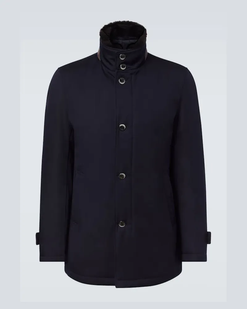 Herno Jacke aus Schurwolle Blau